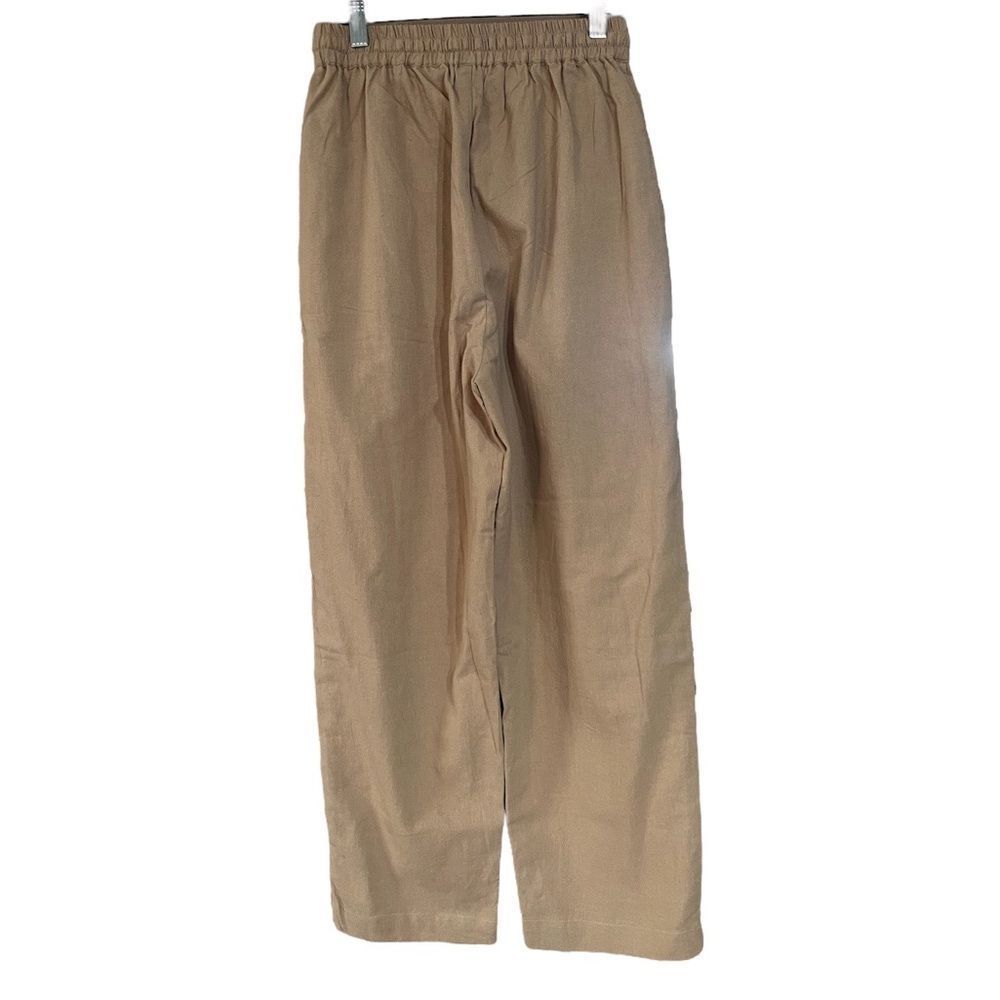 Laude The Label Tan Cropped Harem Drawstring Pants Organic Cotton Sz XS NWT - Picture 4 of 10
